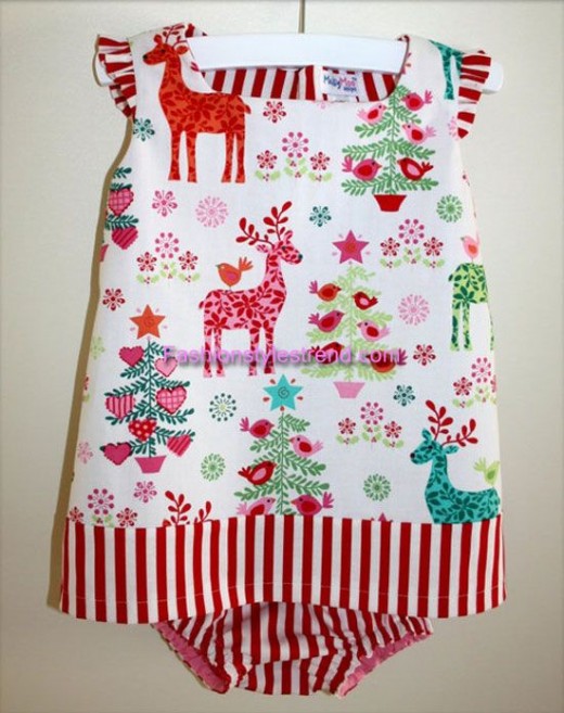Beautiful Cute Christmas Dresses Outfits For Newborn Baby