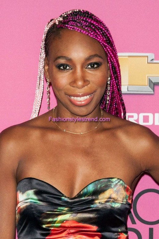 Venus Williams Pink Hair Color