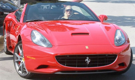 Heidi Montag with her Luxury Car Ferrari California Photos