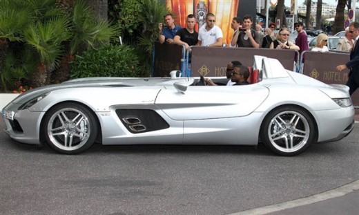 Kanye West in Sports Car Mercedes McLaren Pictures