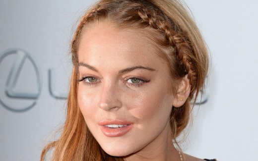 Lindsay Lohan with her Audi A5 Convertible Photos