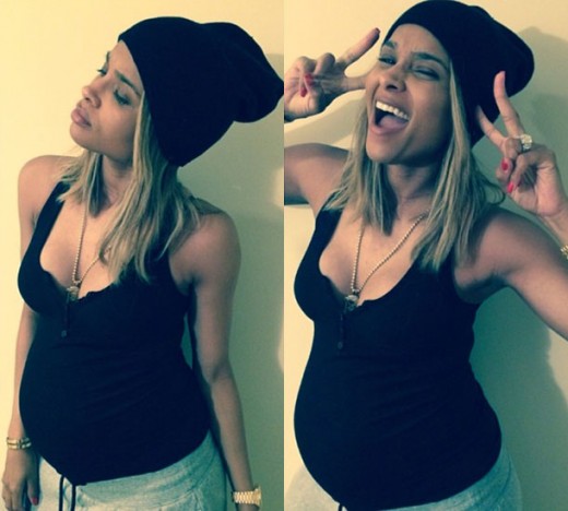 Hip hop bump photoshoot: Ciara playfully shows off pregnancy curves