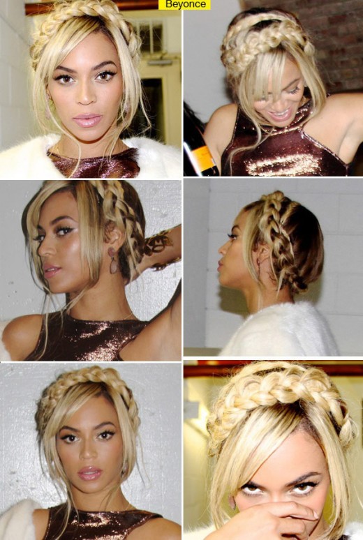Beyonce’s Blonde Braids Get Her Swiss Miss Look