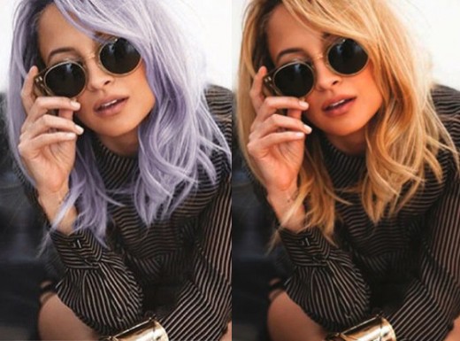 Nicole Richie Dyes Hair Purple