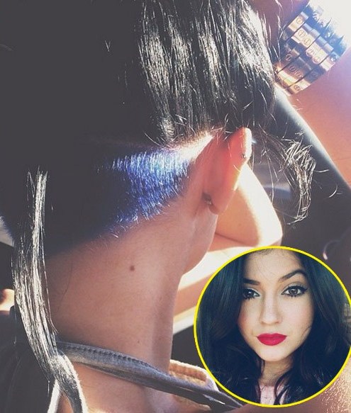 Kylie Jenner Dyes Shaved Hair Blue