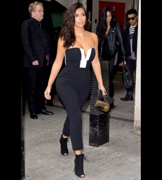 5. Kanye and Kim attend the Lanvin fashion show during Paris Fashion Week on Sept. 25, 2014, in Paris, France.
