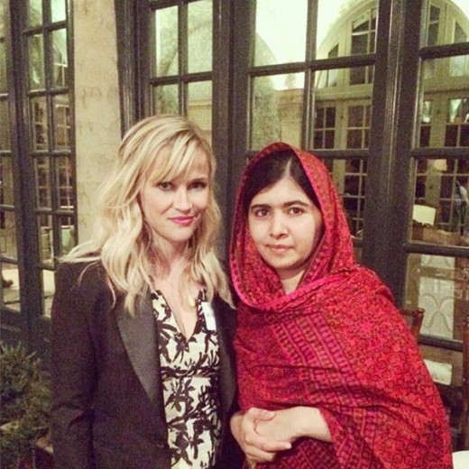 Yousafzai Malala as rol model for Hollywood actress Reese Witherspoon
