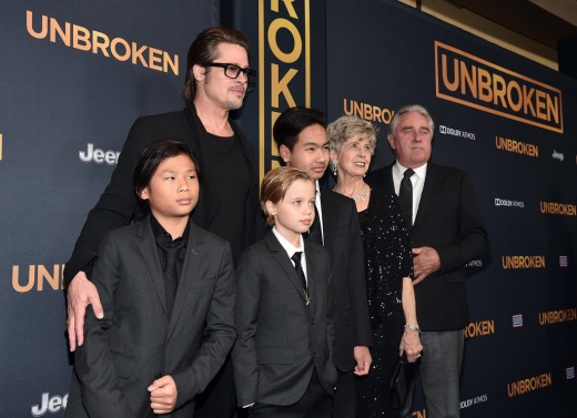 Brad Pitt and His Kids Hit the Red Carpet for Angelina Jolie