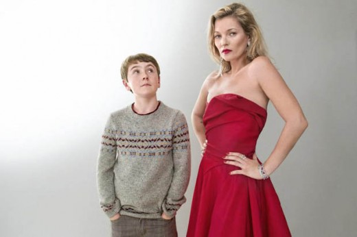 Kate Moss in Red Dress in David Walliam’s new Christmas Drama