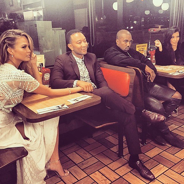 Kim Kardashian Chrissy Teigen Waffle House Pictures