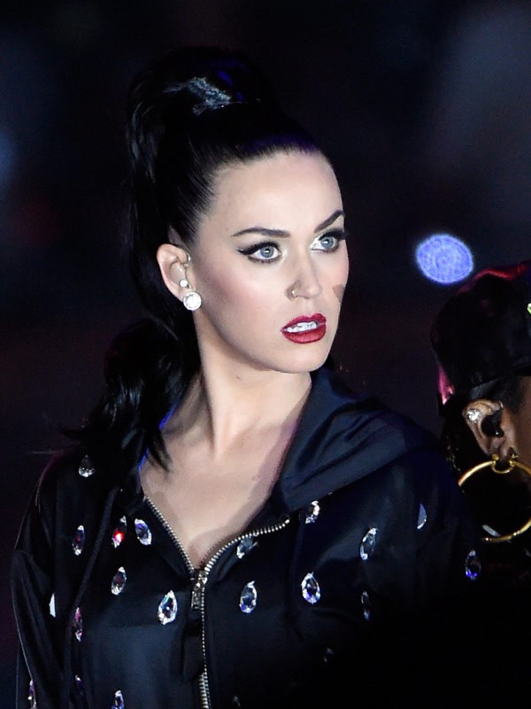 katy perry super bowl 2015 hot pictures in black dress