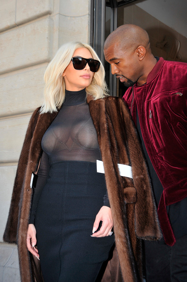 Kim Kardashian Bondage Dress Hot Pics