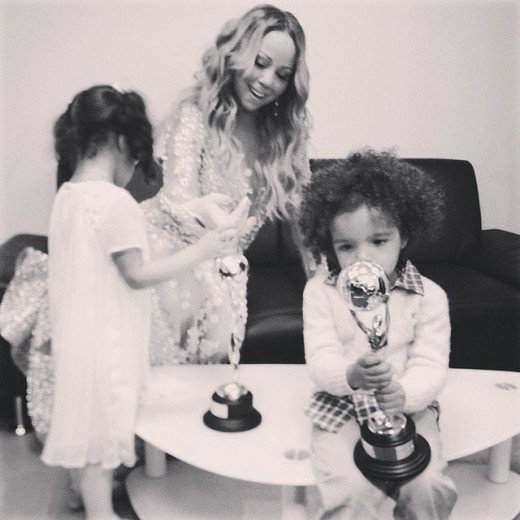 Mariah Carey with her kids