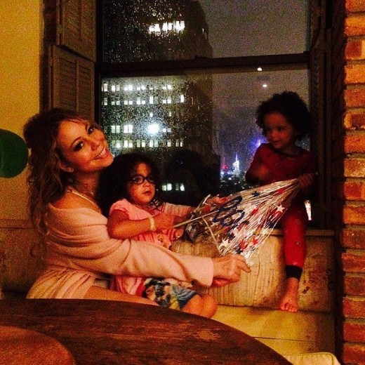 Mariah Carey with her kids