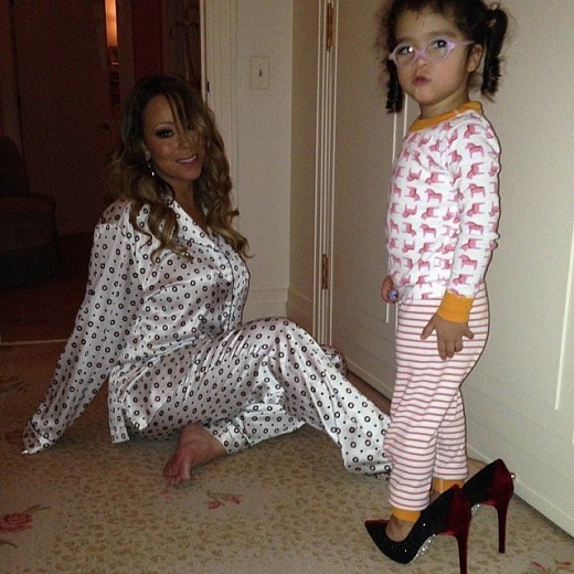 Mariah Carey with her kids