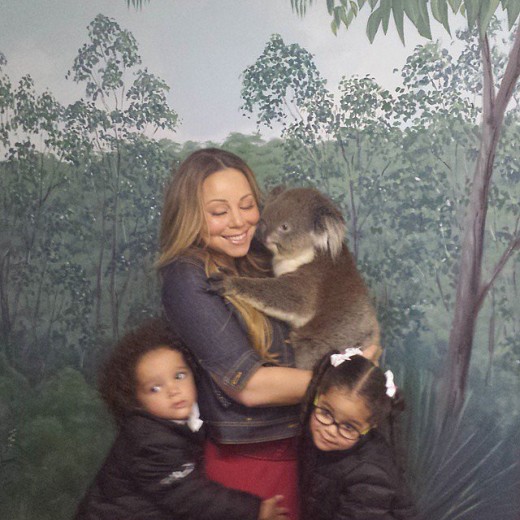 Mariah Carey with her kids