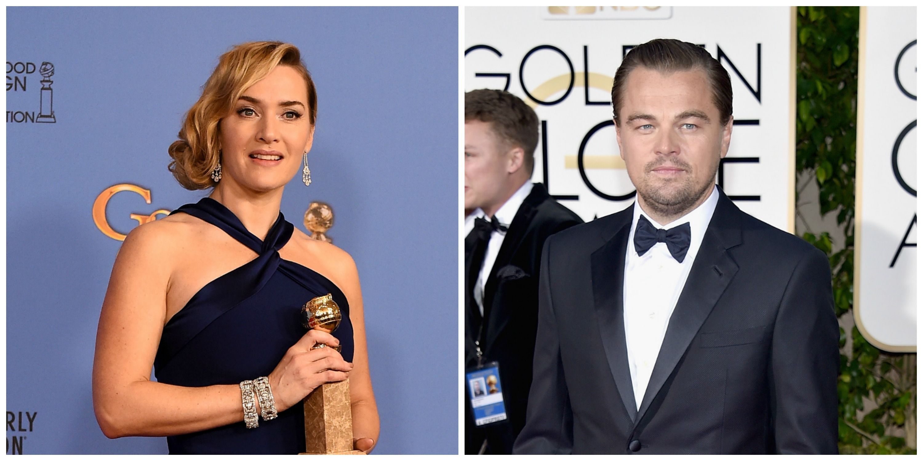 Leonardo DiCaprio & Kate Winslet at Golden Globes 2016 - Fashion Style Trends 2019