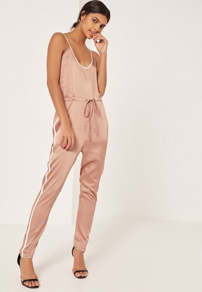missguided-rose-gold-satin-sports-striped-strappy-jumpsuit