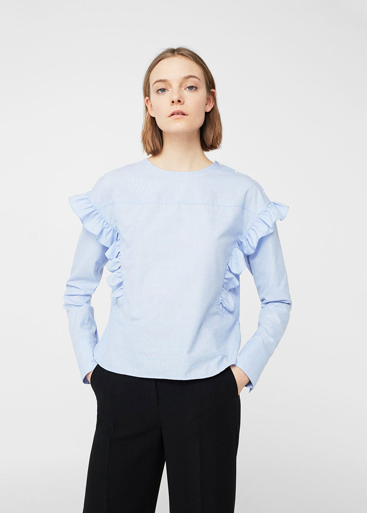 mango ruffle shirt