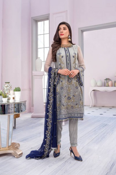 Embroidered Chiffon Collection 2020 by Flossie